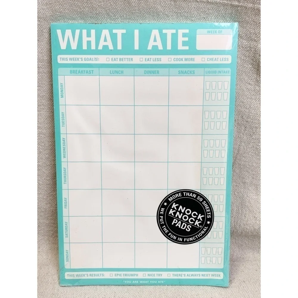 Knock Knock What I Ate Notepad